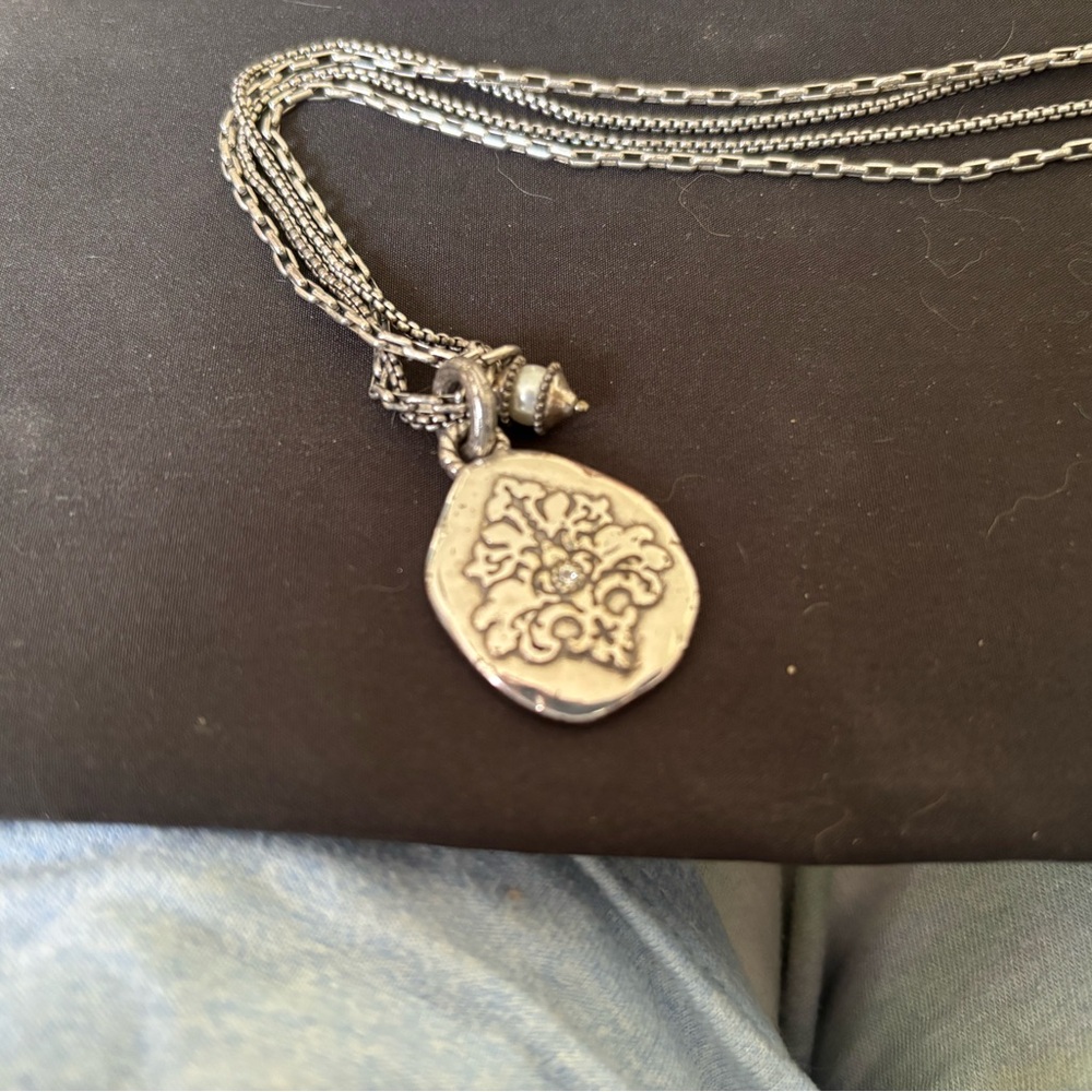 Brighton Silver Medallion Necklace